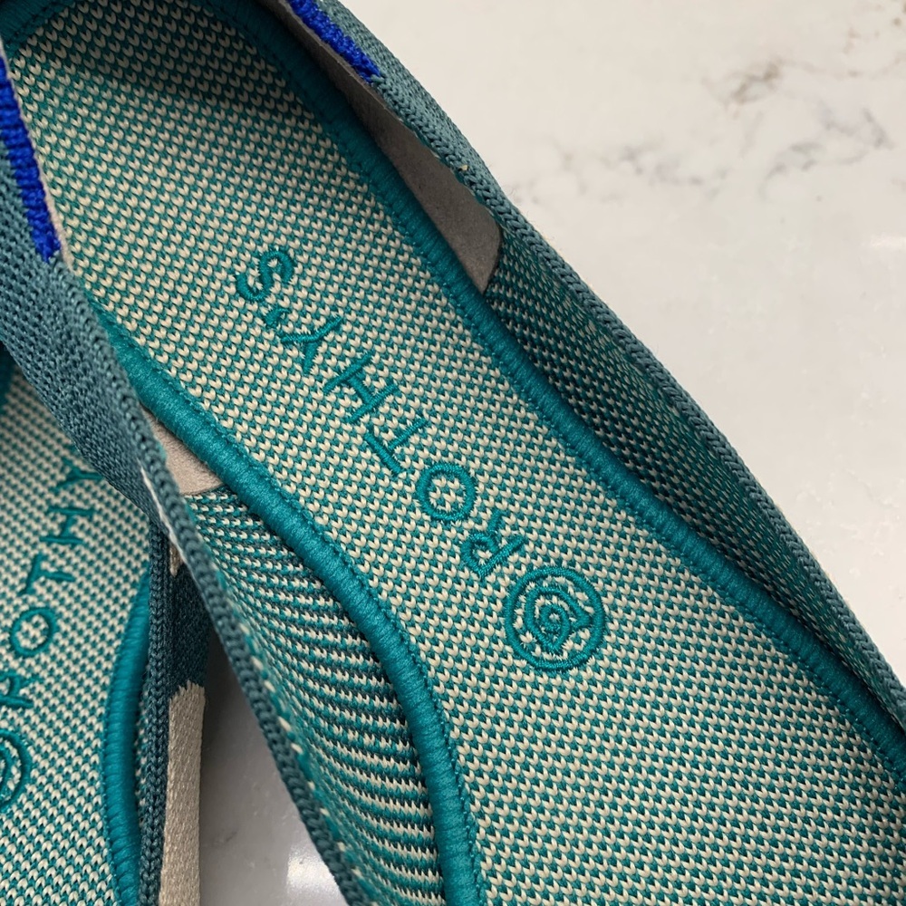 Rothy's Ikat Green Flats Shoes Size 9 - Picture 7 of 10